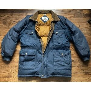 VTG Woodlake Puffer Chore Jacket Duck Down Waterfowl Feather Mens Sz XL Field